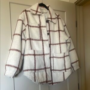 Universal Thread White and Brown Utility Jacket